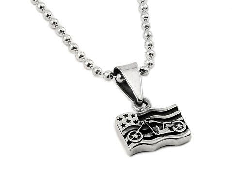 Sterling Silver American Biker Pendant