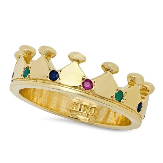 Small Gold Crown Ring