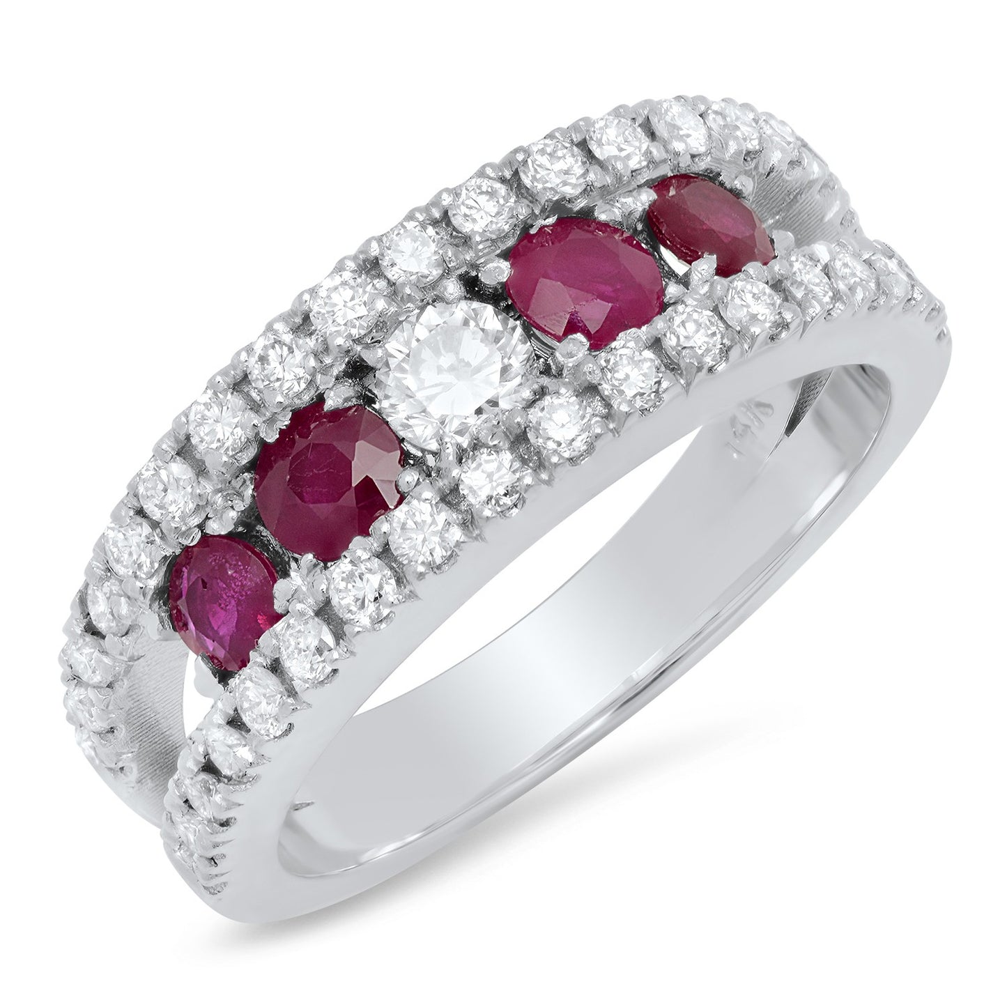 Diamonds and Rubies Ring