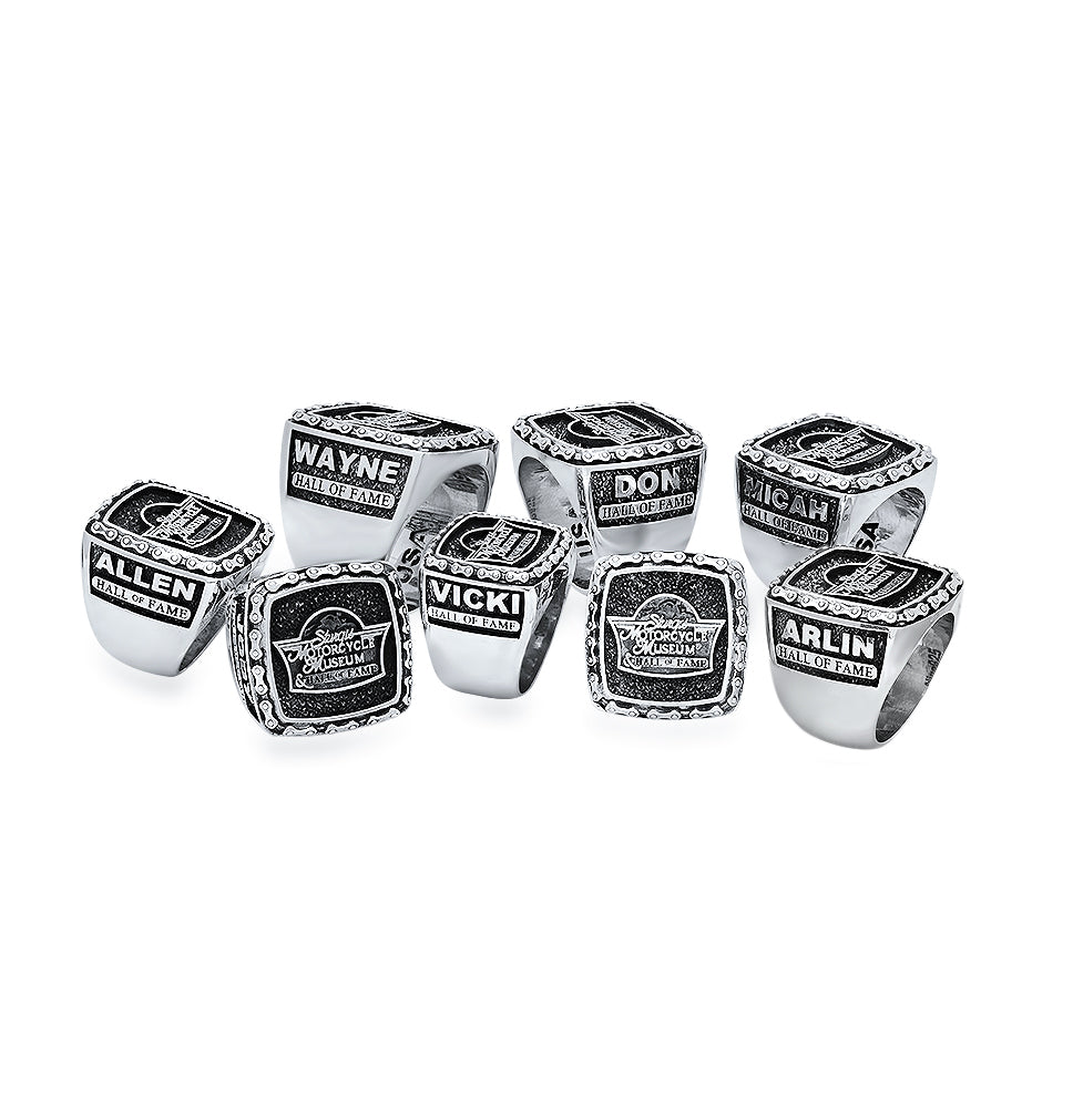 Frank Zubieta has been chosen to handcraft the Official Sturgis Hall of Fame Inductee rings for the the few years! For inquires and options, please fill the form below..