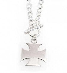 Sterling Silver Maltese Cross Necklace