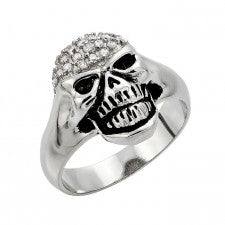 Small Women's Pave Skull Ring