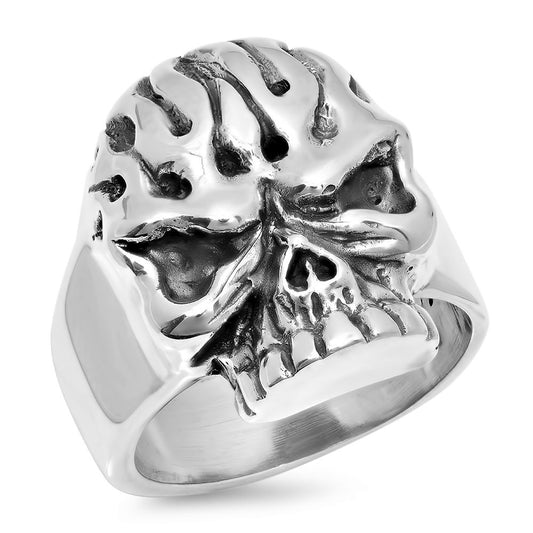 Skull Flames Ring