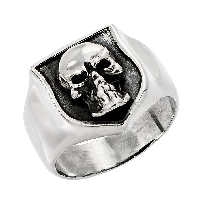 Bold Skull Shield Ring – Nino925