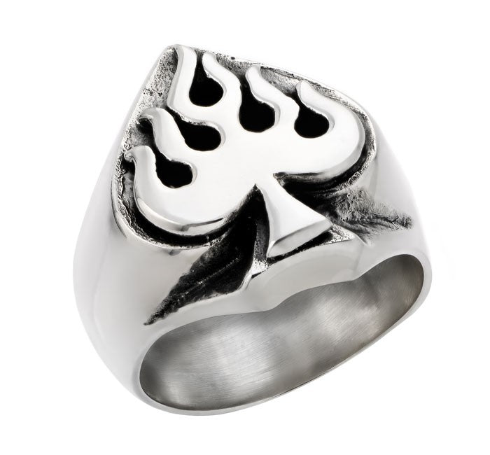 Solid Flame Ace Ring