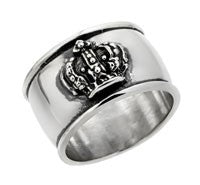 Sterling Silver Small Crown Band Ring