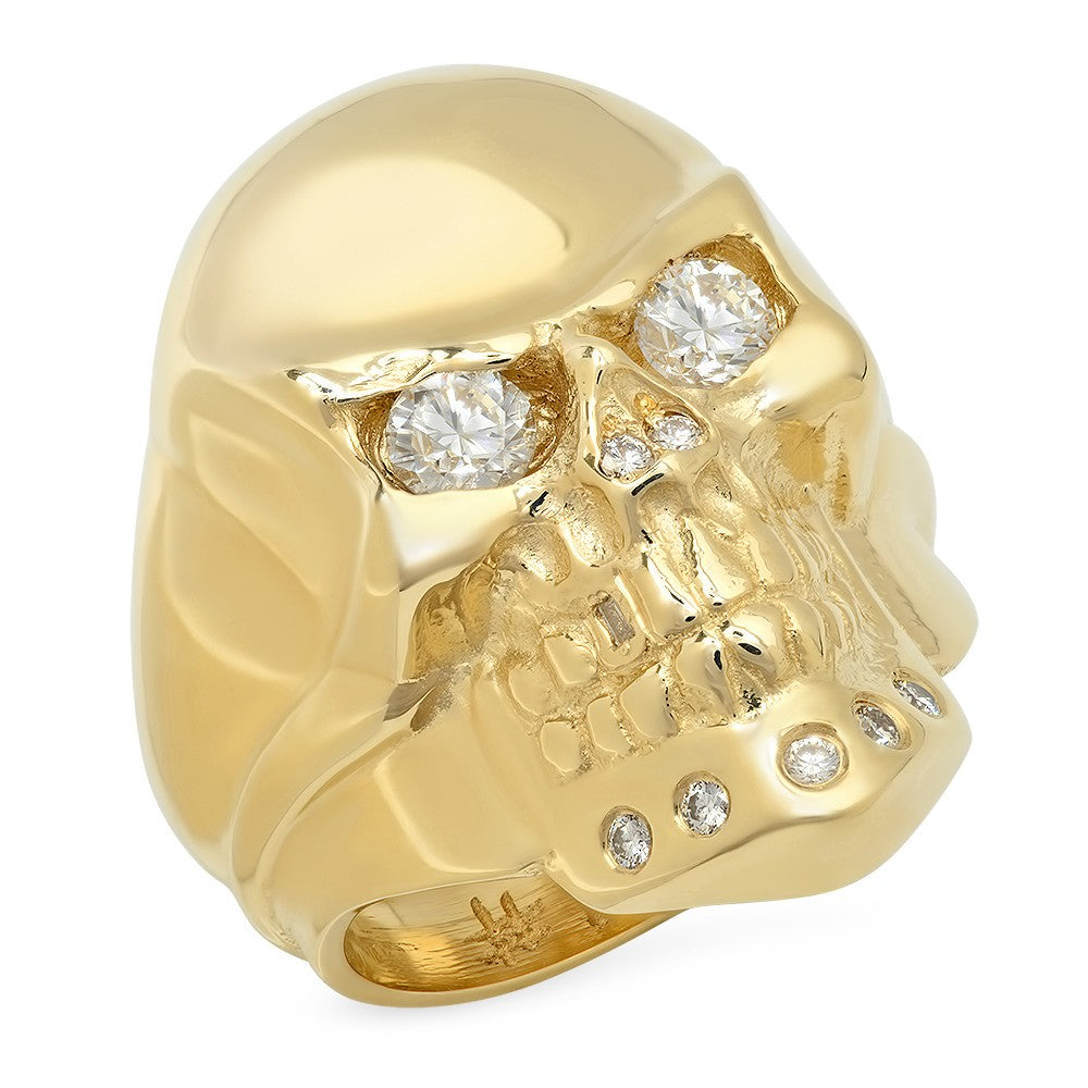Rockstar 14K Gold Skull Ring
