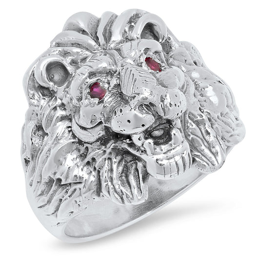 Lion Ring With Red Eyes Ring