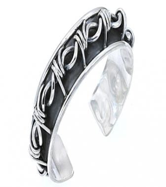 Sterling Silver Barbwire Cuff