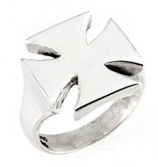 Sterling Silver Maltese Cross Ring