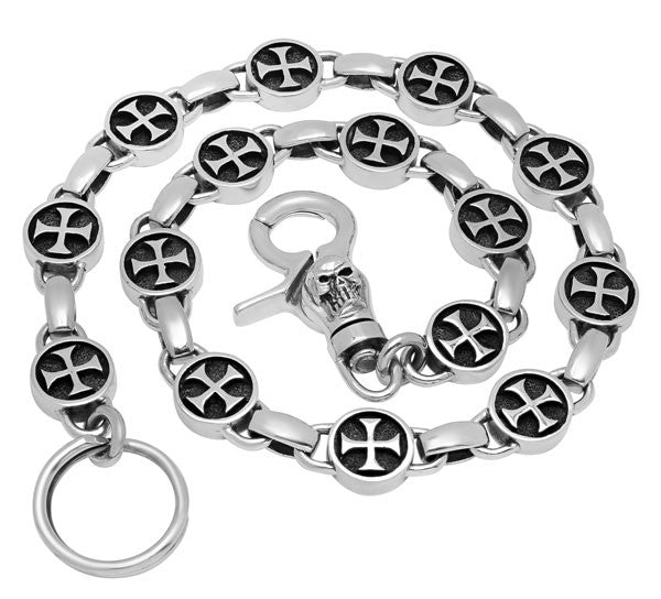 Sterling Silver Templar Cross Wallet Chain (LIMITED EDITION)